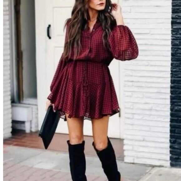 VICI MANCHESTER ADJUSTABLE BALLOON SLEEVE DRESS SzS Christmas holiday - Picture 4 of 11